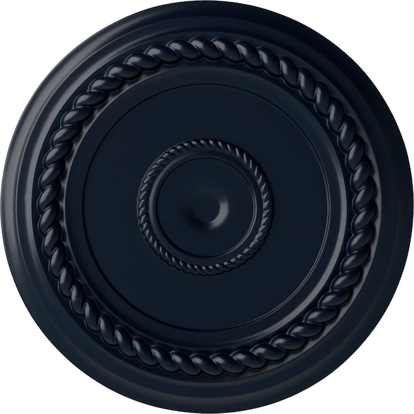 Ekena Millwork Alexandria Rope Ceiling Medallion (Fits Canopies up to 4 5/8"), 19 5/8"OD x 1 1/2"P, Midnight Dream CM18ALMDF - main
